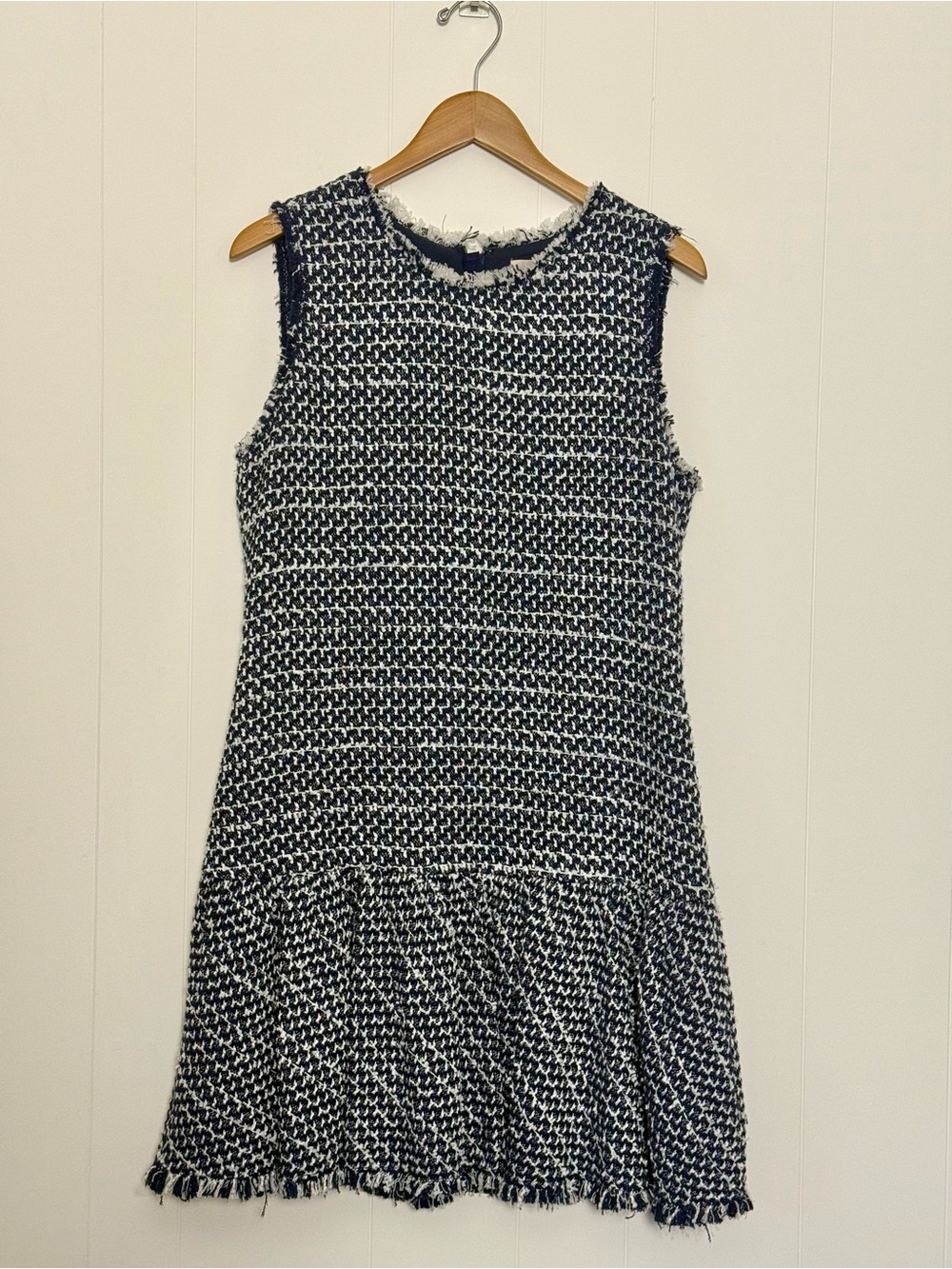 Classic Rebecca Taylor Multi Tweed Blueberry Combo Fit & Flare Dress - Picture 6 of 9